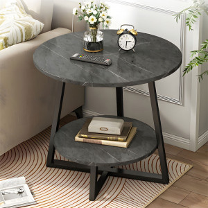 Masuta de Cafea Model Morgan, 60x60x60 cm, Marmura gri inchis - Img 2