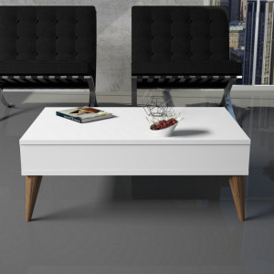 Masuta de Cafea Model Mueller, 90x60x34.6 cm, Alb - Img 2