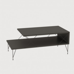 Masuta de Cafea Model Wilkerson, 100x50x40 cm, Antracit - Img 2