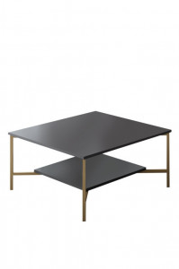 Masuta de Cafea Model Willow, 80X80X40 cm, Antracit/Negru - Img 3