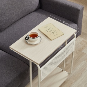 Masuta laterala C- Shape cu roti, 55x32x65cm - Img 4