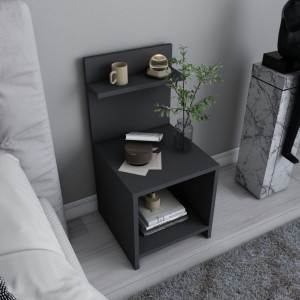 Noptiera Model Bryant, Antracit, 35.6x37.4x72cm - Img 2