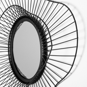 Oglindă de perete decorativa Amip Negru 65x4x57 cm - Img 6