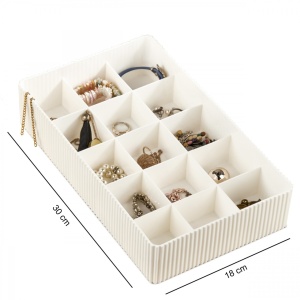 Organizator bijuterii Model Miracle, Ecru, 30x18x6.5 cm - Img 4
