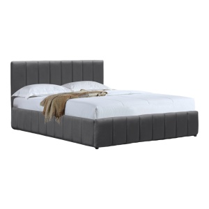 Pat dublu Snuggle, antracit, 160x200 cm