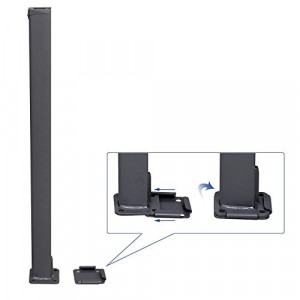 Placa metalica de prindere pentru baldachin, Songmics, Gri-Negru, 11.2x11.2 cm - Img 5