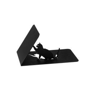 Raft de perete din metal Kitap Negru 25.5x12.5x12 cm - Img 3