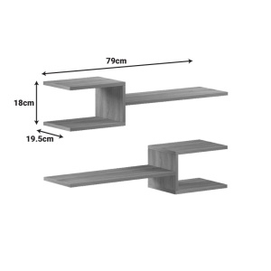 Raft de perete Galler, stejar sonoma, 79x19.5x18 cm - Img 5