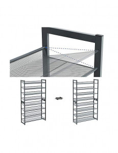 Raft pentru pantofi Model Gunnar, Indigo, 92x30x163 cm - Img 6