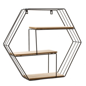Raft Suspendat Model Travis, Nuc/Negru, 50x10x44 cm - Img 3
