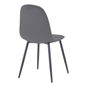 Scaun Bella, gri închis/negru, 43.5x52x89 cm - Img 2
