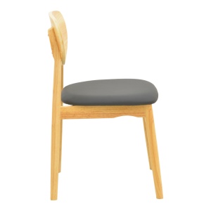 Scaun Cardith, natural/negru, 48x51x78 cm - Img 4