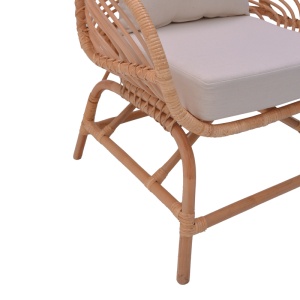Scaun cu Brate Model Caxen, Natur/Alb, 72x63x75 cm - Img 7