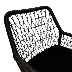 Scaun cu Brate Model Elaiza, Natur/Negru, 58x60x90 cm - Img 6