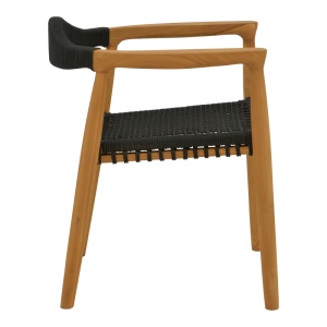 Scaun cu Brate Model Ganny, Negru, 59x56x71 cm - Img 3