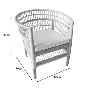 Scaun cu Brate Model Necorian, Natur, 80x70x87 cm - Img 8