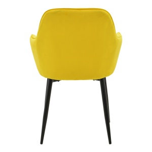 Scaun cu Brate Model Noor, Galben/Negru , 58x58x86 cm - Img 5