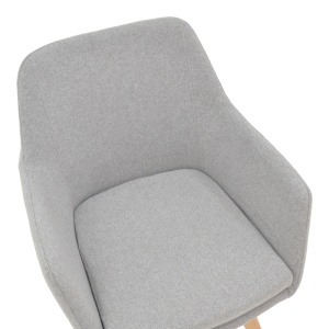 Scaun cu Brate Model Safira, Gri/Natur, 57x58x84 cm - Img 7