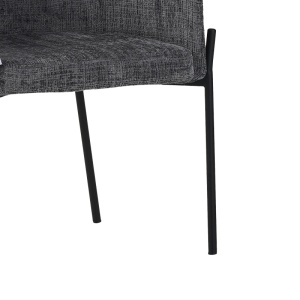 Scaun cu Brate Model Tolerse, Gri deschis/Negru, 58x57x80 cm - Img 7