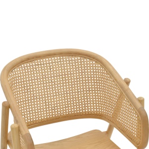Scaun cu Brate Model Wenzy, Natur, 58x58x82 cm - Img 6
