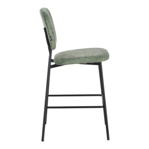 Scaun de bar Cathair, verde/negru, 48x54x100 cm - Img 3