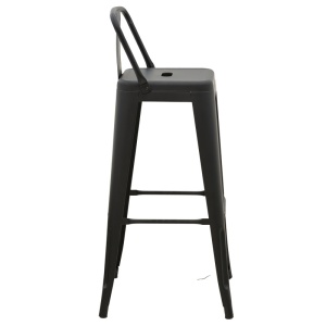 Scaun de bar de grădină Utopia Negru 42x42x97 cm - Img 3