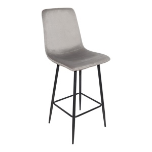 Scaun de bar Grato, gri/negru, 43.5x55x114 cm
