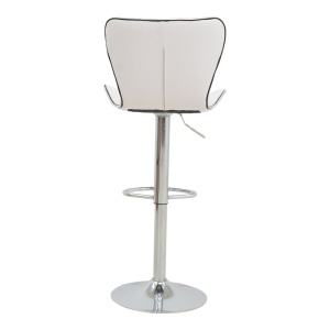 Scaun de bar Jorine, alb, 53x44x114 cm - Img 6