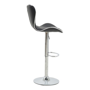 Scaun de bar Jorine, negru, 53x44x114 cm - Img 4