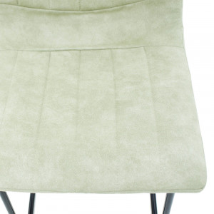 Scaun de bar Model Desirable, Negru/Gri deschis, 44x55x97 cm - Img 6