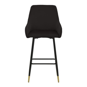 Scaun de bar Model Lithe, Auriu/Negru, 47x44x98 cm - Img 4