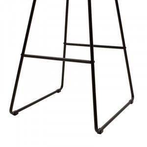 Scaun de bar Model Seth, Negru, 52x52x96 cm - Img 6