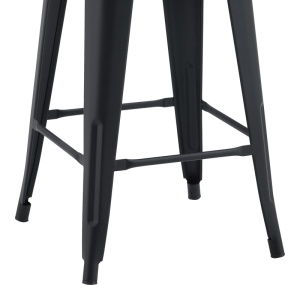 Scaun de Bar pentru Exterior Model Utopia, Negru, 42x42x86 cm - Img 3