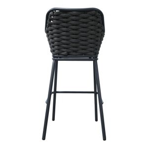 Scaun de bar pentru exterior Model Zuki, Gri, 55x54x109 cm - Img 5
