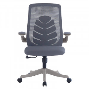 Scaun de birou Enrich cu plasa din material textil de culoare gri - Img 4