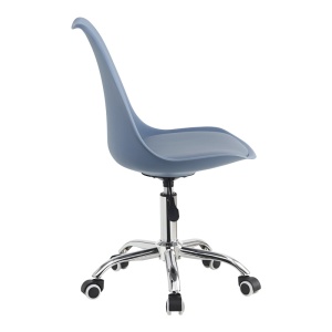 Scaun de birou Gaston II, albastru deschis, 48x57x78-90 cm - Img 4
