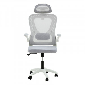 Scaun de birou manager Delilah plasa gri deschis - Img 4