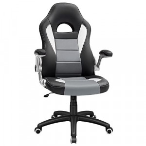 Scaun de birou, Songmics, Negru, 48x52x(90-112) cm - Img 2
