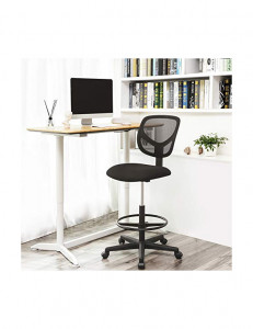 Scaun de birou, Songmics, Negru, OBN15BK, 60 x 60 x 117 cm - Img 2