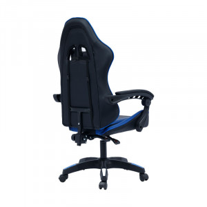 Scaun de gaming William piele ecologica negru - albastru - Img 2