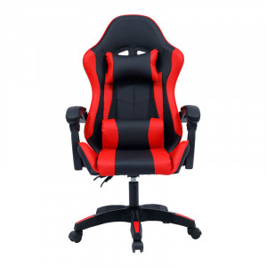 Scaun de gaming William piele ecologica negru - rosu - Img 4