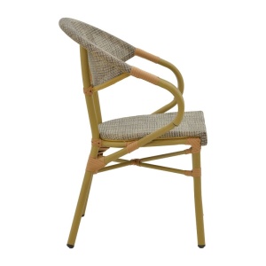 Scaun de grădină Isaia Gri 57x57x83 cm - Img 3
