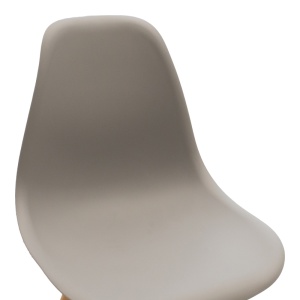 Scaun dining Julita, din polipropilenă, Gri/Natur/Negru, 46 × 52 × 81 cm - Img 5