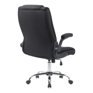 Scaun directorial Kesla, negru, 65x65x113-121 cm - Img 3
