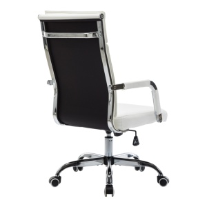 Scaun directorial Mavel, alb, 55x62x100-110 cm - Img 3