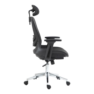 Scaun directorial Mergi, negru, 62x63x110-120 cm - Img 4