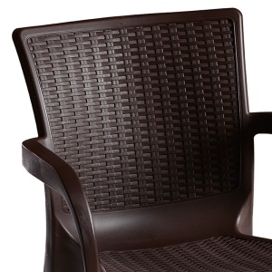 Scaun exterior Festive plastic culoare maro inchis - Img 2