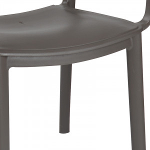 Scaun exterior Frontline plastic culoare antracit - Img 3