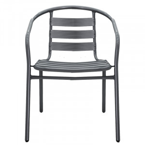 Scaun exterior Tade din metal de culoare gri inchis - Img 4