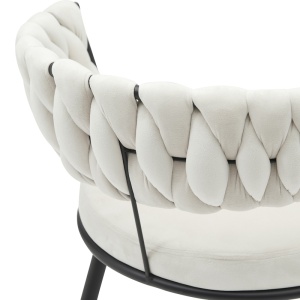 Scaun Model Alkia, Crem/Negru, 60x57x68 cm - Img 7